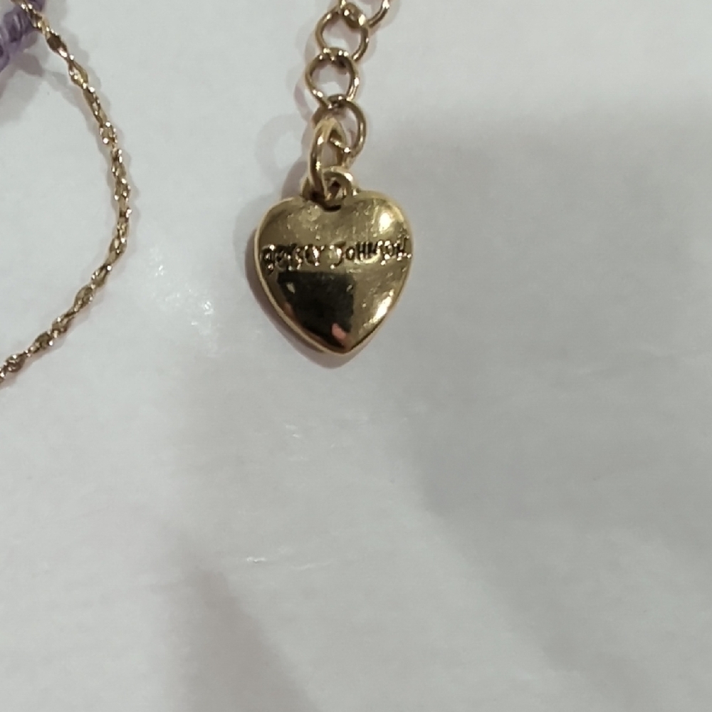 Betsy Johnson Elegant Gold and Purple Pendant Necklace - Picture 7 of 8